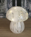 OPJET PARIS LEDガラスランプ・きのこ・ホワイトマーブル（電池式）