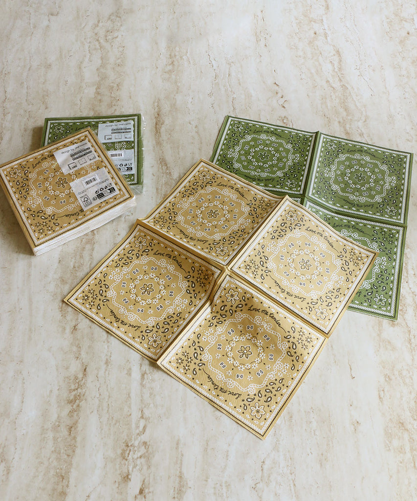 OPJET PARIS ペーパーナプキン 20枚入り・バンダナベージュ