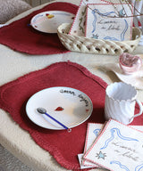 OPJET PARIS Jute Placemat, Rectangular, Red