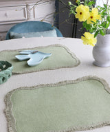 OPJET PARIS Jute Placemat, Rectangular, Green