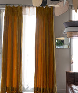 Beatrice LAVAL Silk Velour Curtain - Istanbul W110×H270 - Mustard