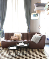 [Pre-order - Arriving September] Ethnicraft N701 Sofa - 90° Square Corner - Leather - Chestnut
