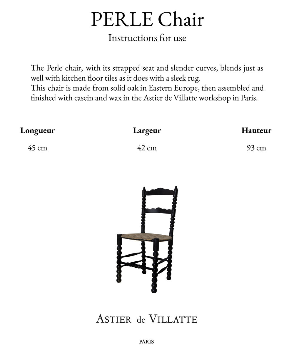 Astier de Villatte チェア・パール – Blanc de Juillet