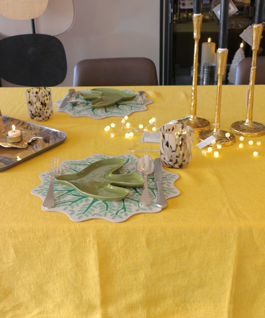 OPJET PARIS 鳥のプレート・陶器・カーキ