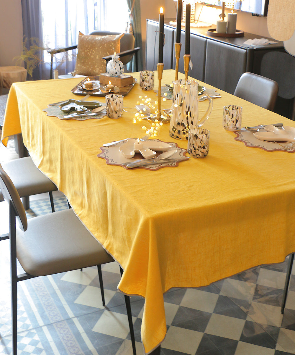 ブランド ジュリエ リネンテーブルクロス .ヴェローヌ 無地リネンの