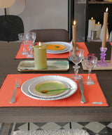 Luncheon Mat Verone Gray Blue [Water Repellent]