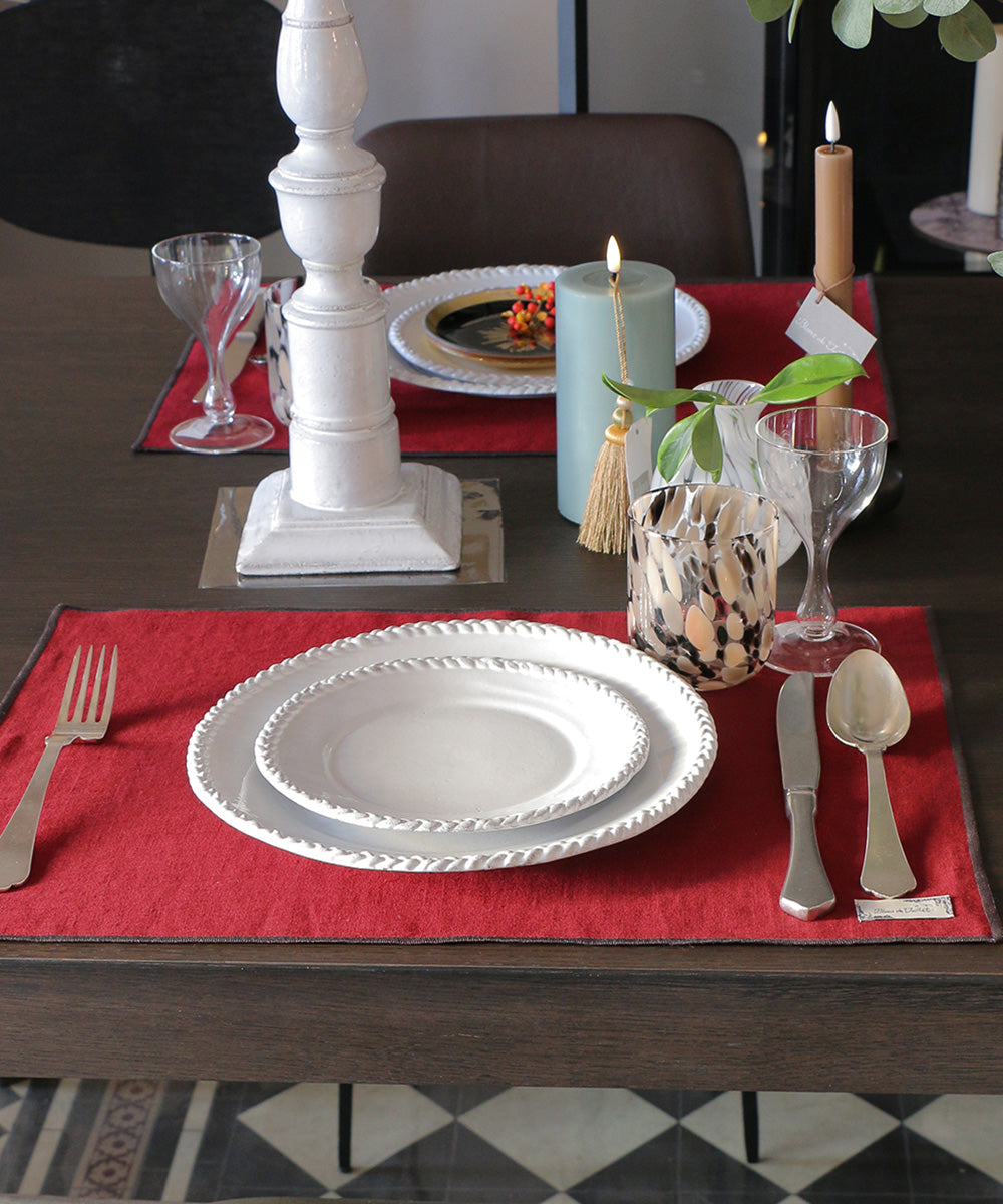 テーブルクロス・ヴェローヌ・テラコッタ【撥水加工】 – Blanc de Juillet