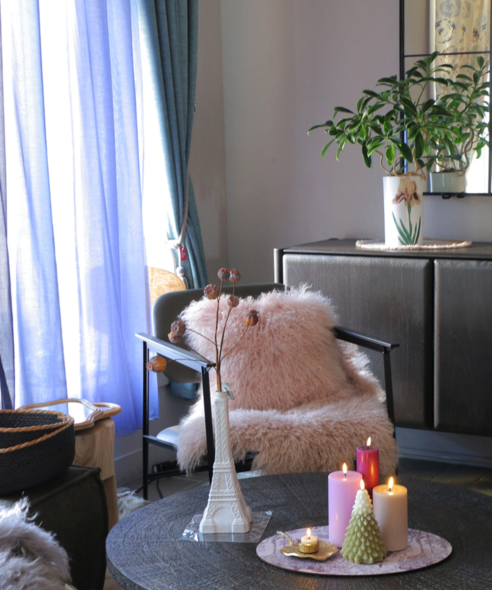 ブランドジュリエ　シルク　ベロア　クッション　ラウンド　ライトブルー　グレージュ ブランドジュリエ シルク ベロア クッション ラウンド ライトブルー