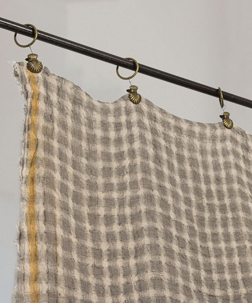 Beatrice LAVAL ハルマッタン・リネンオーガンジーカーテン・ボストングレー130×300cm