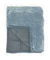 Beatrice LAVAL silk velor bedspread 260x260, blue