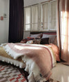 Beatrice LAVAL mohair bedspread gradation 225×240 Madagascar camel