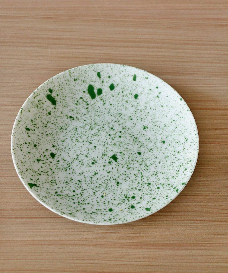 Non Sans Raison Limoges Small Plate Φ16cm Magma Enamel Green