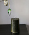 Deluxe Homeart LED Candle・Dark Green・Φ10H15cm