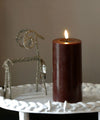Deluxe Homeart LED Candle Burgundy Red Φ7.5H15cm