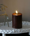 Deluxe Homeart LED Candle Burgundy Red Φ7.5H10cm