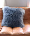 Dyreskinn sheepskin cushion vintage blue 50x50