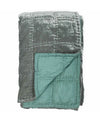 Beatrice LAVAL silk velor bedspread 260x260 Zurich turquoise green 15